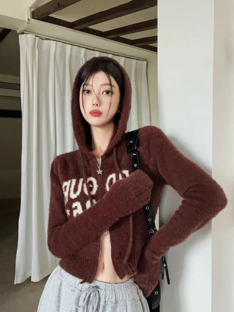 Quick Outfits, Modest Fashion Outfits Ideas Fluffy Double Zip-Up Hoodie Quick Outfits, Modest Fashion Outfits Ideas Fluffy Double Zip-Up Hoodie