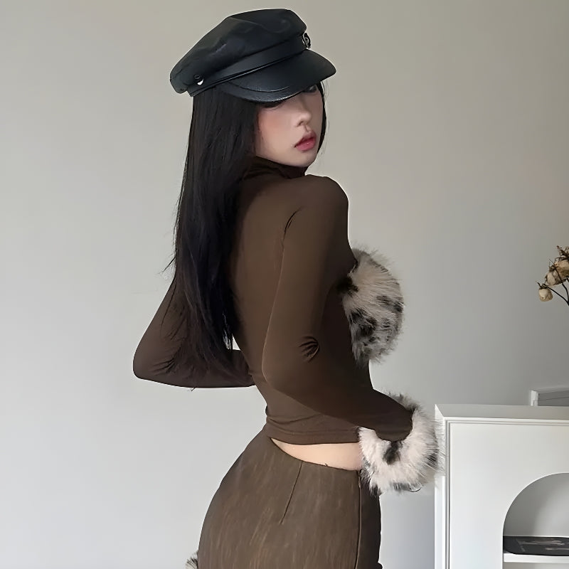 Quick Outfits, Modest Fashion Outfits Ideas Fluffy Leopard Top Quick Outfits, Modest Fashion Outfits Ideas Fluffy Leopard Top