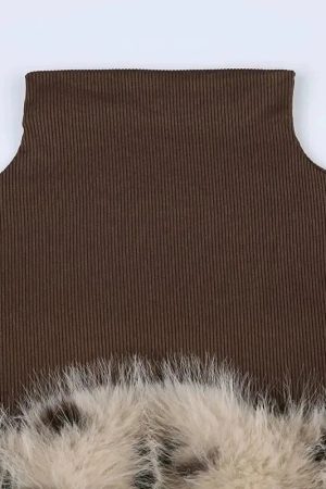 Quick Outfits, Modest Fashion Outfits Ideas Fluffy Leopard Top