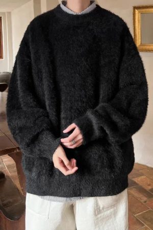 Quick Outfits, Modest Fashion Outfits Ideas Fluffy Sweater