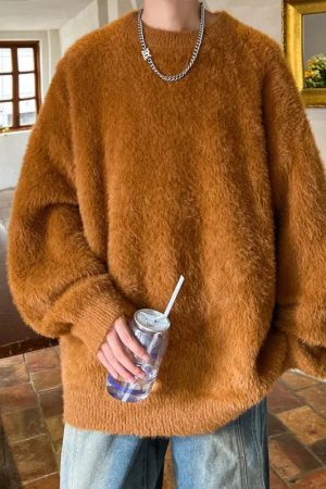 Quick Outfits, Modest Fashion Outfits Ideas Fluffy Sweater