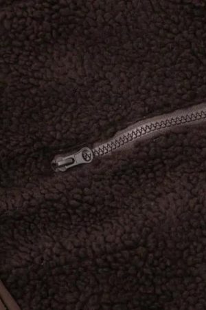 Quick Outfits, Modest Fashion Outfits Ideas Funnel Neck Zip-Up Teddy Hoodie