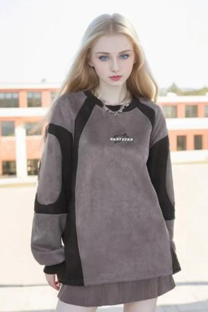 Quick Outfits, Modest Fashion Outfits Ideas Geometric Shaped Graystar Sweatshirt