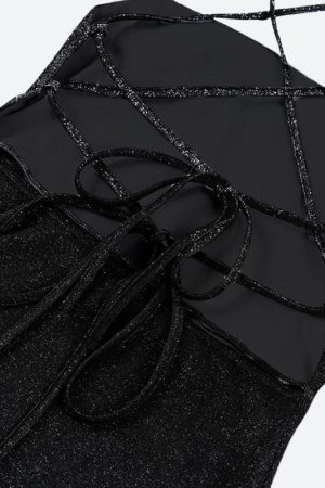 Quick Outfits, Modest Fashion Outfits Ideas Glitter Backless Mini Dress