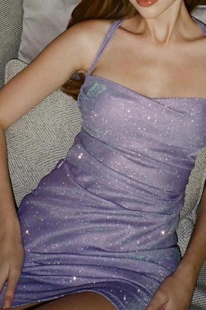 Quick Outfits, Modest Fashion Outfits Ideas Glitter Backless Mini Dress