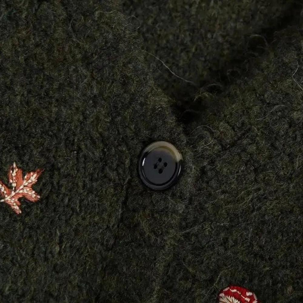 Quick Outfits, Modest Fashion Outfits Ideas Goblincore Leaf Embroidery Cardigan Quick Outfits, Modest Fashion Outfits Ideas Goblincore Leaf Embroidery Cardigan