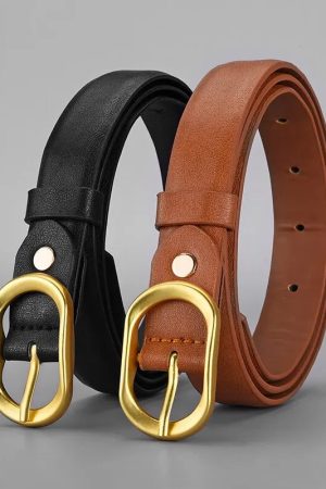 Quick Outfits, Modest Fashion Outfits Ideas Golden Buckle Belt