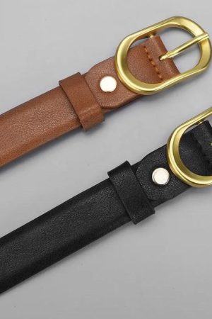 Quick Outfits, Modest Fashion Outfits Ideas Golden Buckle Belt