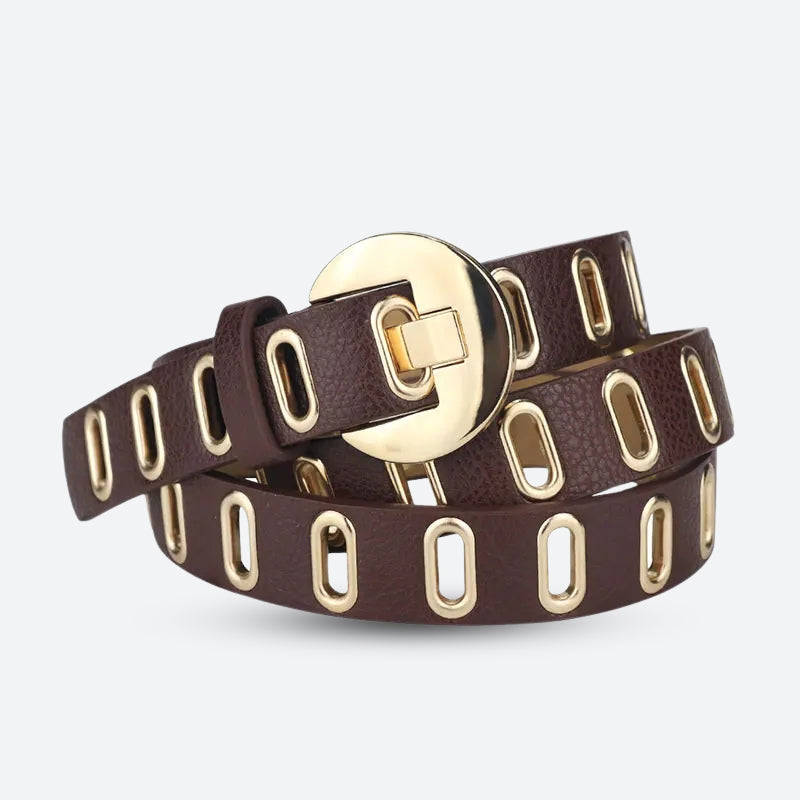 Quick Outfits, Modest Fashion Outfits Ideas Golden Eyelet Faux Leather Belt Quick Outfits, Modest Fashion Outfits Ideas Golden Eyelet Faux Leather Belt