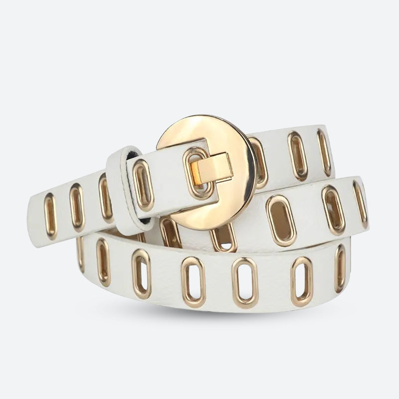 Quick Outfits, Modest Fashion Outfits Ideas Golden Eyelet Faux Leather Belt Quick Outfits, Modest Fashion Outfits Ideas Golden Eyelet Faux Leather Belt