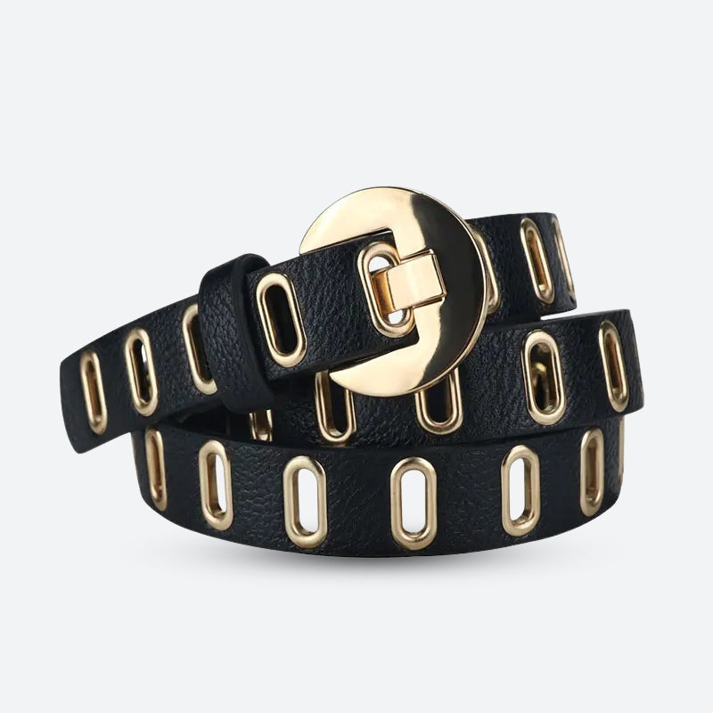 Quick Outfits, Modest Fashion Outfits Ideas Golden Eyelet Faux Leather Belt Quick Outfits, Modest Fashion Outfits Ideas Golden Eyelet Faux Leather Belt