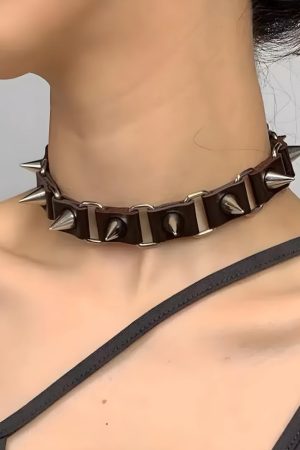Quick Outfits, Modest Fashion Outfits Ideas Goth Barbed Choker Collar Necklace