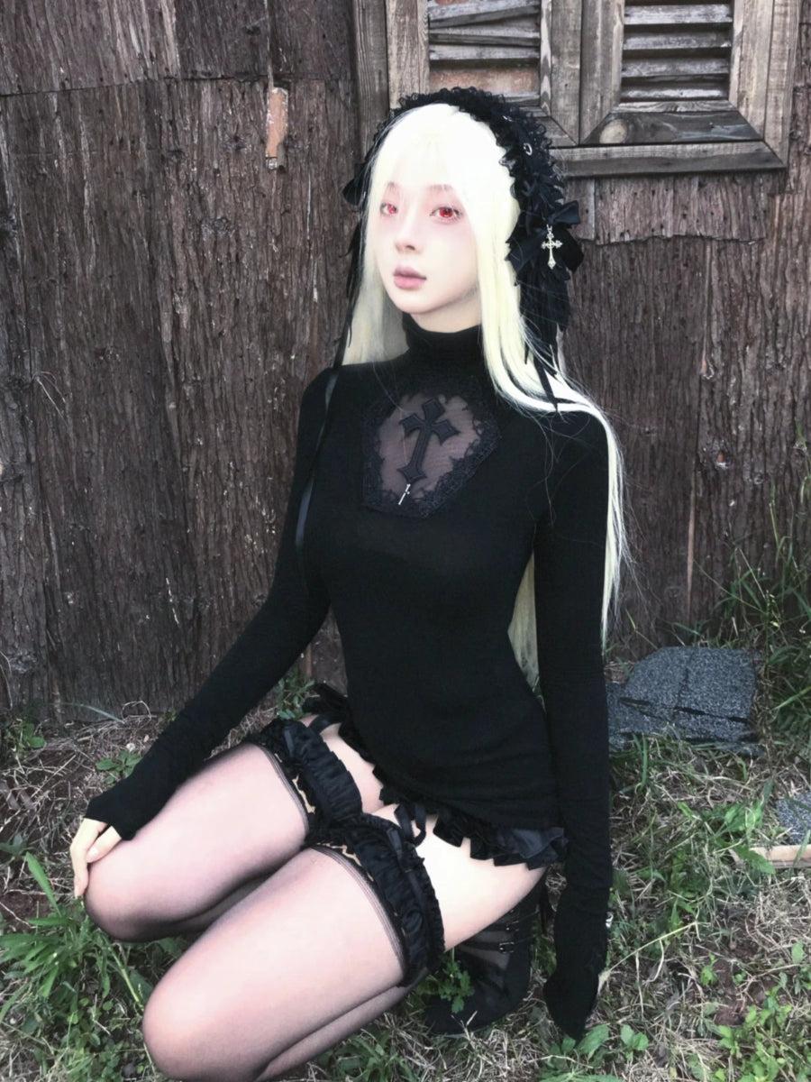 Quick Outfits, Modest Fashion Outfits Ideas Goth Cross Top Quick Outfits, Modest Fashion Outfits Ideas Goth Cross Top