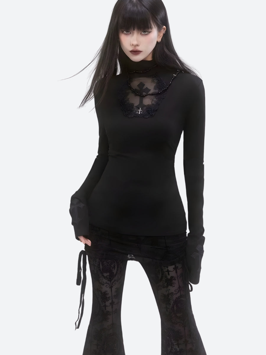 Quick Outfits, Modest Fashion Outfits Ideas Goth Cross Top Quick Outfits, Modest Fashion Outfits Ideas Goth Cross Top