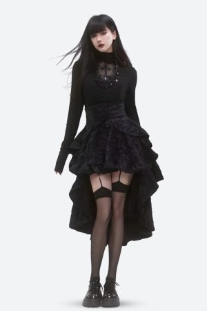 Quick Outfits, Modest Fashion Outfits Ideas Goth Cross Top