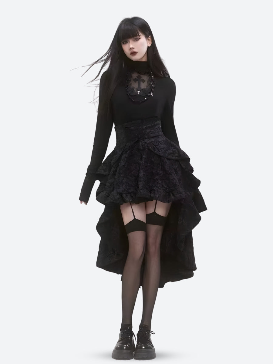 Quick Outfits, Modest Fashion Outfits Ideas Goth Cross Top Quick Outfits, Modest Fashion Outfits Ideas Goth Cross Top