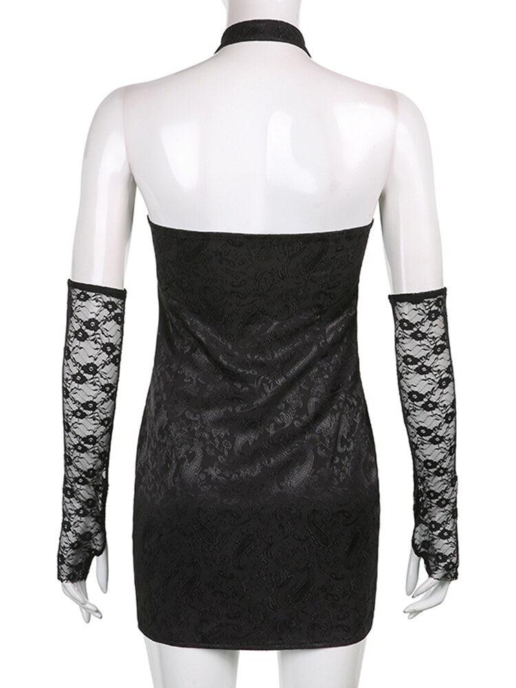 Quick Outfits, Modest Fashion Outfits Ideas Goth Halter Mini Dress Quick Outfits, Modest Fashion Outfits Ideas Goth Halter Mini Dress