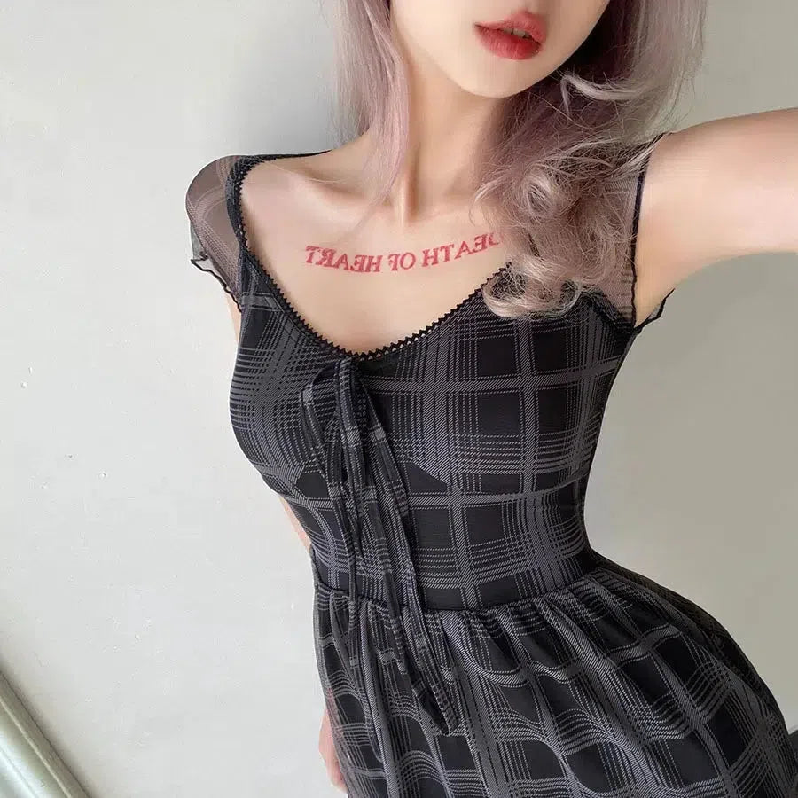 Quick Outfits, Modest Fashion Outfits Ideas Goth Plaid Mini Dress Quick Outfits, Modest Fashion Outfits Ideas Goth Plaid Mini Dress
