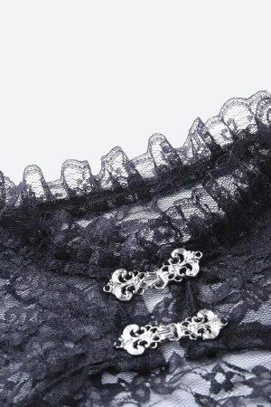 Quick Outfits, Modest Fashion Outfits Ideas Goth Sheer Lace Bolero