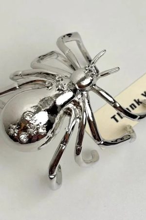 Quick Outfits, Modest Fashion Outfits Ideas Goth Spider Bracelet & Ring