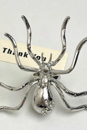 Quick Outfits, Modest Fashion Outfits Ideas Goth Spider Bracelet & Ring