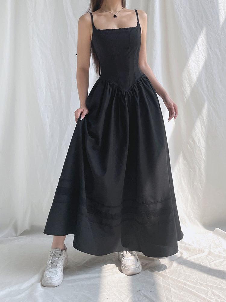 Quick Outfits, Modest Fashion Outfits Ideas Goth Strap Maxi Dress Quick Outfits, Modest Fashion Outfits Ideas Goth Strap Maxi Dress