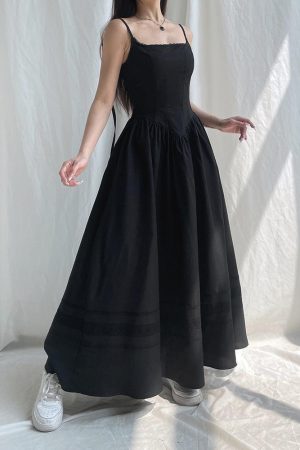 Quick Outfits, Modest Fashion Outfits Ideas Goth Strap Maxi Dress