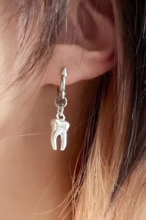 Quick Outfits, Modest Fashion Outfits Ideas Goth Tooth Spiked Hoop Earrings