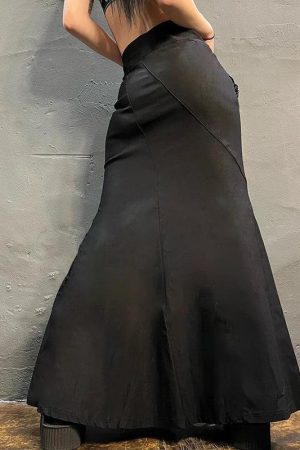 Quick Outfits, Modest Fashion Outfits Ideas Gothic Dragon Printed Maxi Skirt