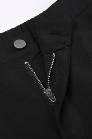 Quick Outfits, Modest Fashion Outfits Ideas Gothic Lace Up Flare Pants