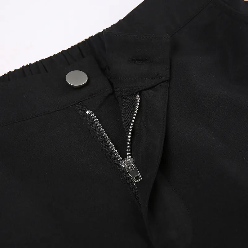 Quick Outfits, Modest Fashion Outfits Ideas Gothic Lace Up Flare Pants Quick Outfits, Modest Fashion Outfits Ideas Gothic Lace Up Flare Pants