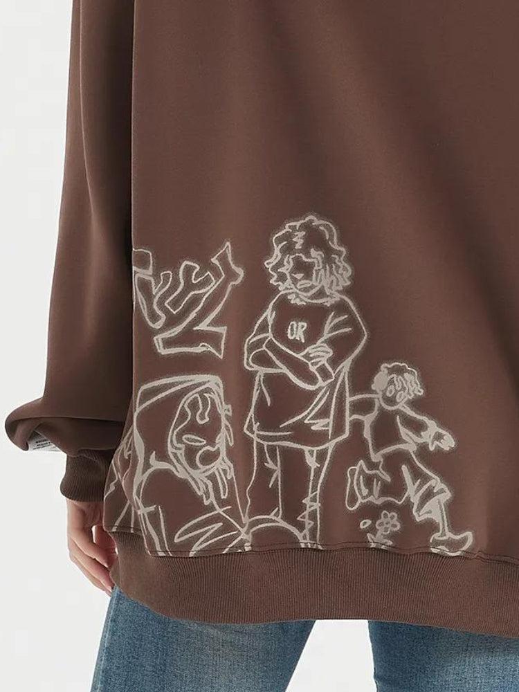 Quick Outfits, Modest Fashion Outfits Ideas Graphic Printed Hoodie Quick Outfits, Modest Fashion Outfits Ideas Graphic Printed Hoodie