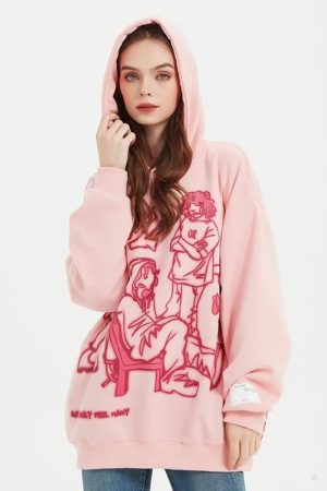 Quick Outfits, Modest Fashion Outfits Ideas Graphic Printed Hoodie