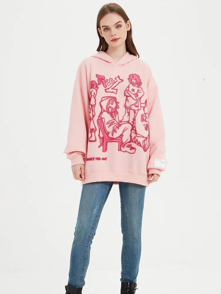 Quick Outfits, Modest Fashion Outfits Ideas Graphic Printed Hoodie Quick Outfits, Modest Fashion Outfits Ideas Graphic Printed Hoodie