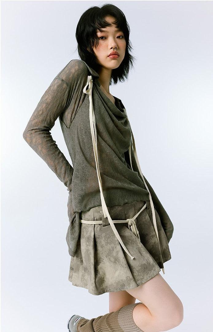 Quick Outfits, Modest Fashion Outfits Ideas Grunge Asymmetric Long Sleeve Lace Top Quick Outfits, Modest Fashion Outfits Ideas Grunge Asymmetric Long Sleeve Lace Top