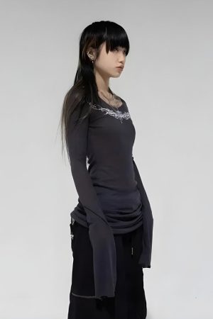 Quick Outfits, Modest Fashion Outfits Ideas Grunge Barbed Wire Top