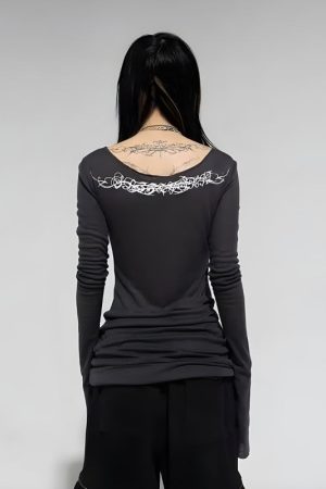 Quick Outfits, Modest Fashion Outfits Ideas Grunge Barbed Wire Top