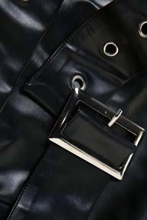 Quick Outfits, Modest Fashion Outfits Ideas Grunge Belted Faux Leather Tube Top