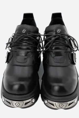 Quick Outfits, Modest Fashion Outfits Ideas Grunge Belted Lace Up Platform Boots