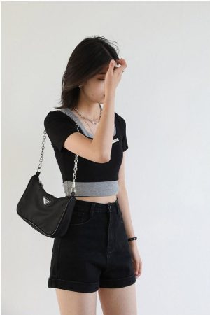 Quick Outfits, Modest Fashion Outfits Ideas Grunge Black Jean Shorts
