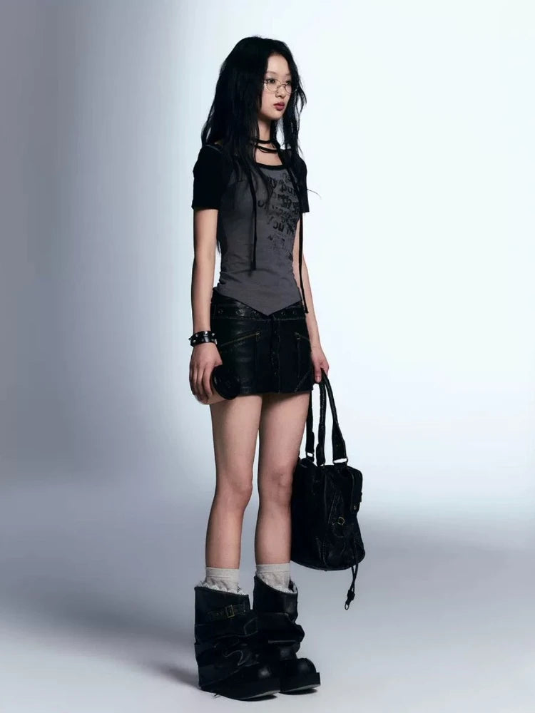 Quick Outfits, Modest Fashion Outfits Ideas Grunge Boat Neck Tee Quick Outfits, Modest Fashion Outfits Ideas Grunge Boat Neck Tee