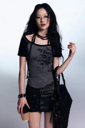 Quick Outfits, Modest Fashion Outfits Ideas Grunge Boat Neck Tee