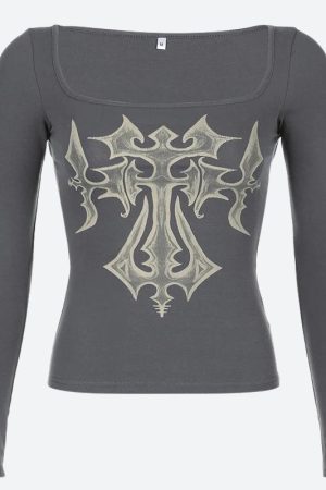 Quick Outfits, Modest Fashion Outfits Ideas Grunge Cross Bleached Top