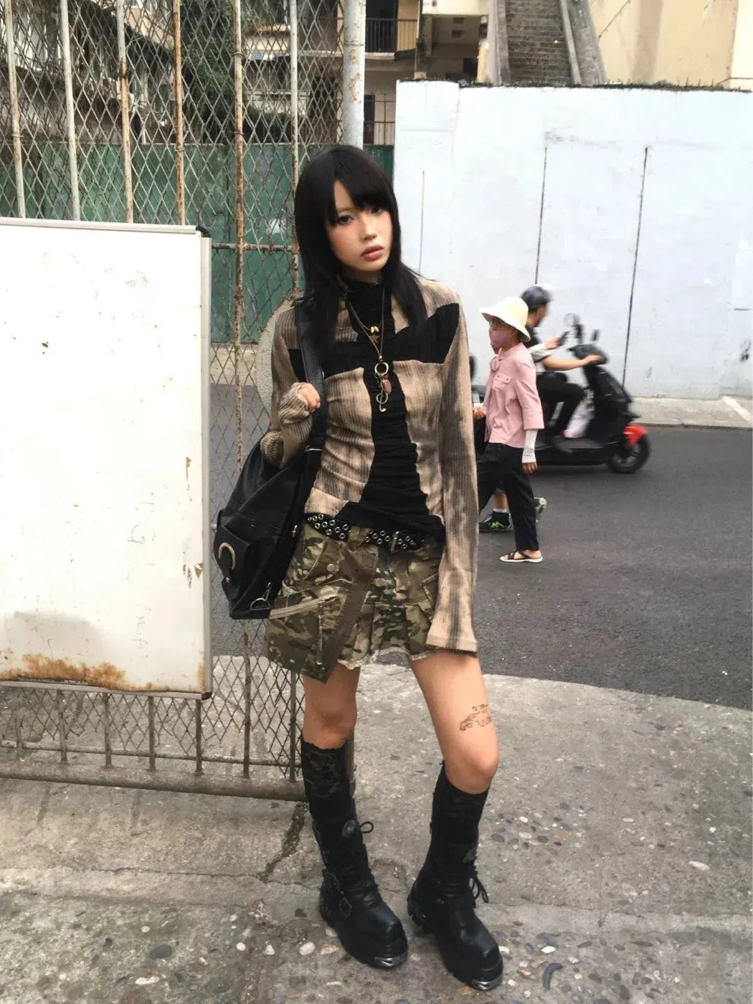 Quick Outfits, Modest Fashion Outfits Ideas Grunge Cross Path Ribbed Top Quick Outfits, Modest Fashion Outfits Ideas Grunge Cross Path Ribbed Top