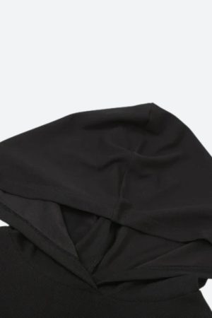 Quick Outfits, Modest Fashion Outfits Ideas Grunge Cut Out Hooded Top