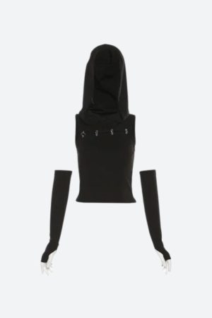 Quick Outfits, Modest Fashion Outfits Ideas Grunge Cut Out Hooded Top