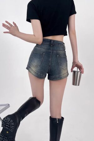 Quick Outfits, Modest Fashion Outfits Ideas Grunge Denim Shorts