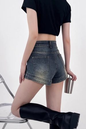 Quick Outfits, Modest Fashion Outfits Ideas Grunge Denim Shorts