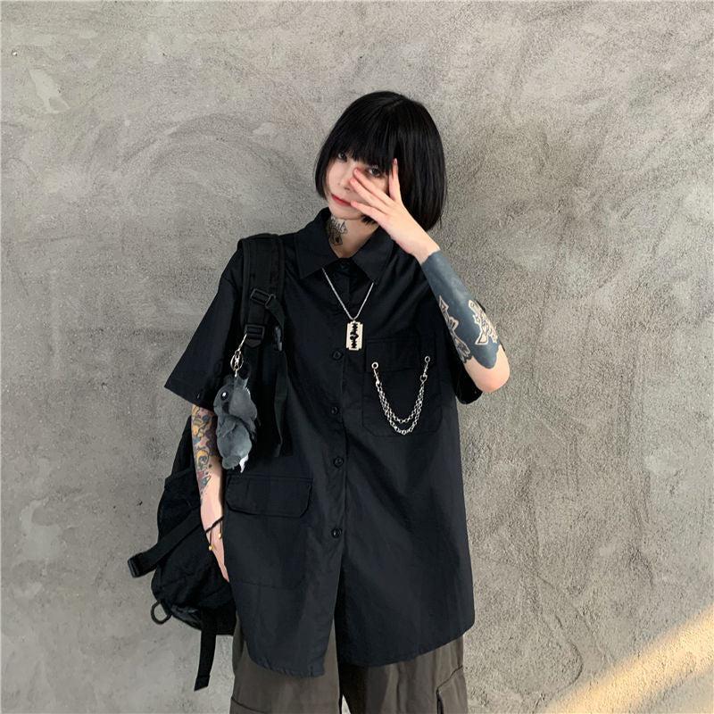Quick Outfits, Modest Fashion Outfits Ideas Grunge Detachable Sleeve Shirt Quick Outfits, Modest Fashion Outfits Ideas Grunge Detachable Sleeve Shirt