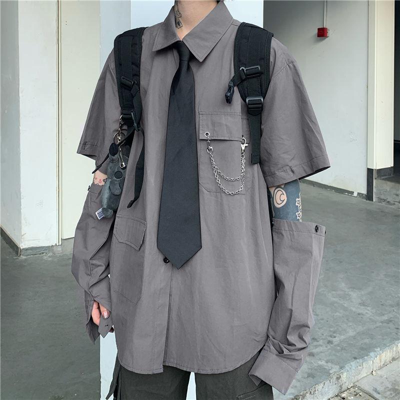 Quick Outfits, Modest Fashion Outfits Ideas Grunge Detachable Sleeve Shirt Quick Outfits, Modest Fashion Outfits Ideas Grunge Detachable Sleeve Shirt